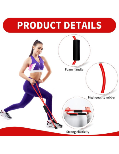 Barra Doble Tubo de Resistencia Sel Natural 64.77 cm Rojo