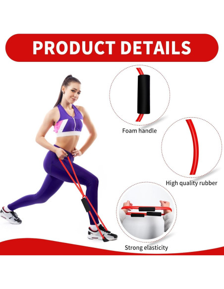 Barra Doble Tubo de Resistencia Sel Natural 64.77 cm Rojo