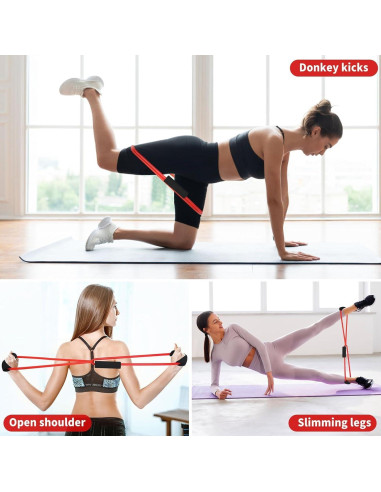 Barra Doble Tubo de Resistencia Sel Natural 64.77 cm Rojo