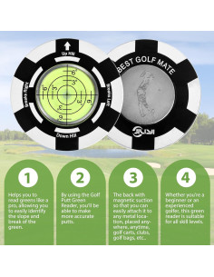 Lector de Putt Green JIUYI, Nivel Burbuja 45mm, Golf 2