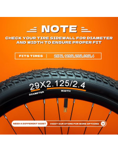 Paquete de 2 Tubos de Bicicleta Vancom 29x2.125/2.4 con Válvula Schrader 2