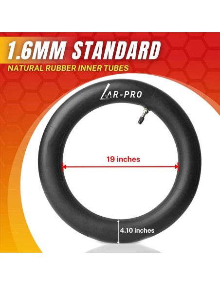 Tubo Interno de Motocicleta AR-PRO 100/90-19 Caucho Natural