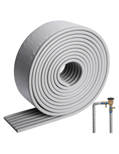 Cinta de Aislamiento para Tuberías de Agua 5m x 8cm NBR Gris