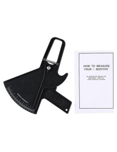 Calibrador de Grasa Corporal ZJchao 0-80mm ABS Negro