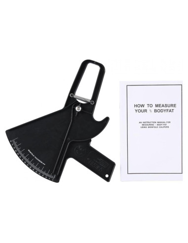 Calibrador de Grasa Corporal ZJchao 0-80mm ABS Negro