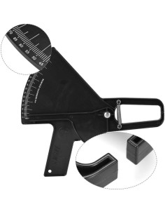 Calibrador de Grasa Corporal ZJchao 0-80mm ABS Negro 2