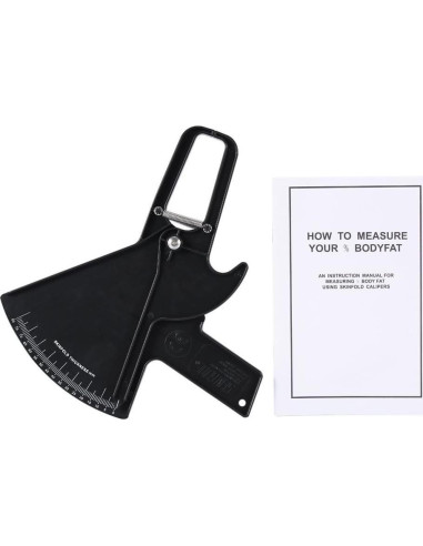 Calibrador de Grasa Corporal ZJchao 0-80mm ABS Negro