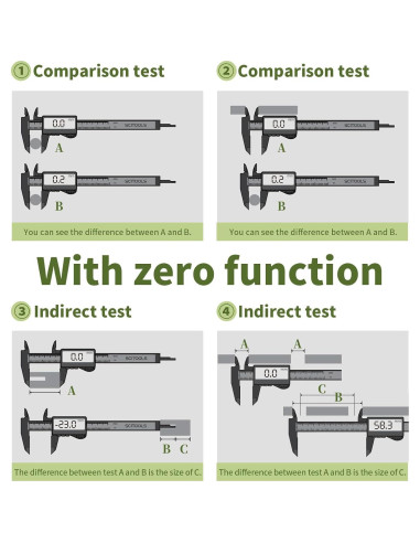 Calibrador Digital de Acero Inoxidable Sanming HKZ150 0-152.4 mm