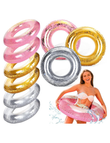 9 Flotadores Inflables para Piscina Leitee 70 cm UV Resistente