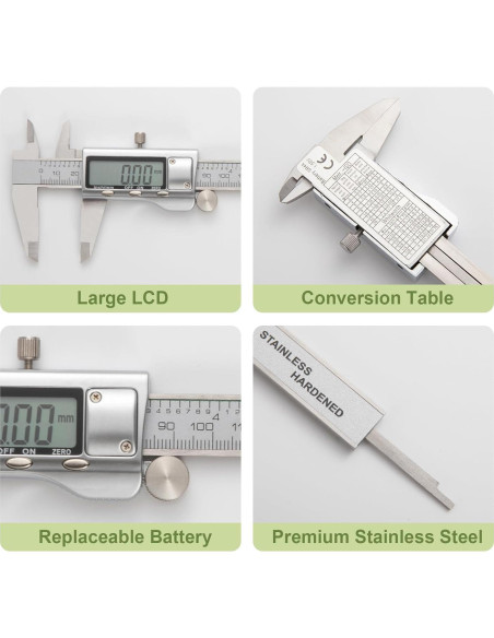 Calibrador Digital de Acero Inoxidable Sanming HKZ150 0-152.4 mm