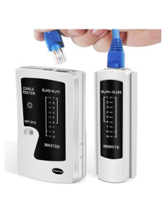 Probador de Cable Ethernet RJ45 RJ11 PETECHTOOL Cat5 Cat6 Cat7