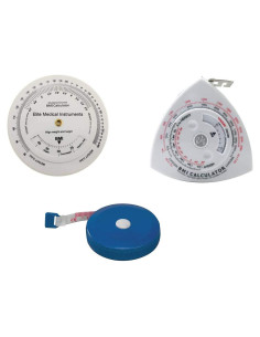 Conjunto de Medición IMC 3 Piezas EMI - Cinta Métrica y Calculadoras