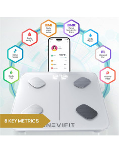 Báscula de Grasa Corporal Inteligente INEVIFIT Bluetooth 181 kg 2