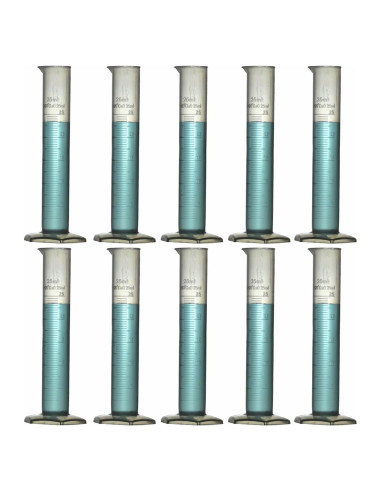Cilindro Graduado de Plástico TN LAB 25ml 10-Pack