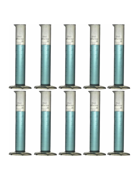 Cilindro Graduado de Plástico TN LAB 25ml 10-Pack