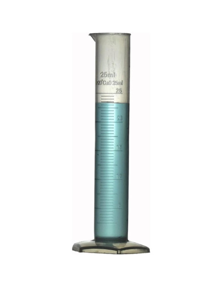 Cilindro Graduado de Plástico TN LAB 25ml 10-Pack