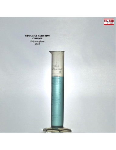 Cilindro Graduado de Plástico TN LAB 25ml 10-Pack