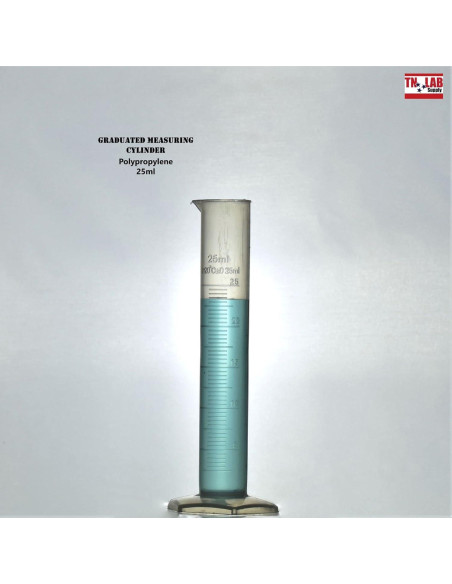 Cilindro Graduado de Plástico TN LAB 25ml 10-Pack