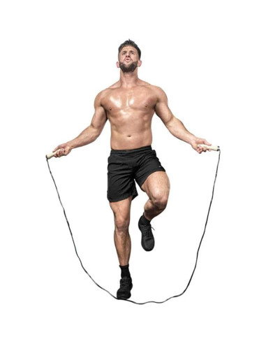 Cuerda de Salto SHAZ de Cuero con Mangos de Madera 2.74m