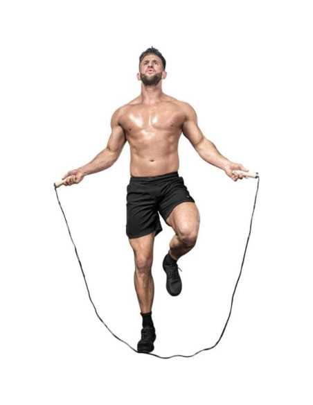 Cuerda de Salto SHAZ de Cuero con Mangos de Madera 2.74m