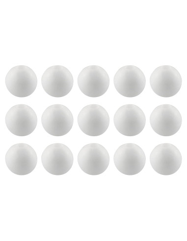 15 Bolas de Fin de Cuerda Bungee JCBIZ 27mm Plástico Blanco