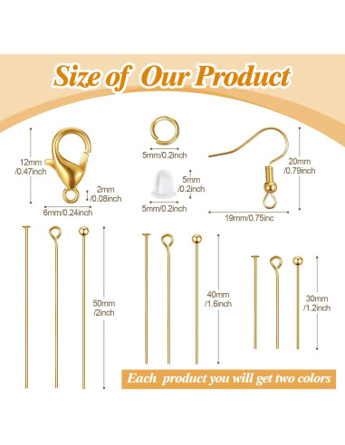 Kit de Suministros para Hacer Joyería HyDren 2600 Piezas