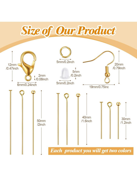 Kit de Suministros para Hacer Joyería HyDren 2600 Piezas