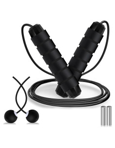 Cuerda de Salto 2 en 1 Vinsot Ajustable con Peso y Cojinetes