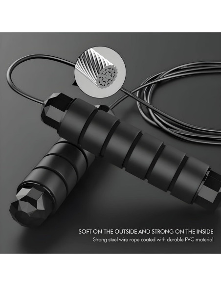 Cuerda para Saltar Ajustable Genérico 2.8m con Rodamientos Cuerda para Saltar Ajustable Genérico 2.8m con Rodamientos