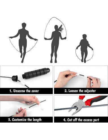 Cuerda para Saltar Ajustable Genérico 2.8m con Rodamientos