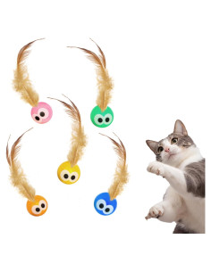 Paquete de 5 Pelotas Interactivas Bouncy Tails para Gatos