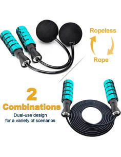 Cuerda de Salto 2 en 1 Coniflor - Sin Enredos y Ajustable 2