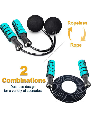 Cuerda de Salto 2 en 1 Coniflor - Sin Enredos y Ajustable