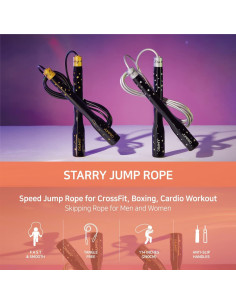 Cuerda de Saltar KSY JUMP ROPE Ajustable 290 cm Oro Noche Estrellada 2