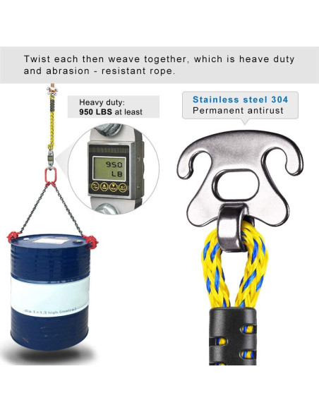 Arnés de Remolque Pesado SELEWARE 45.72 cm Amarillo 2 Paquete