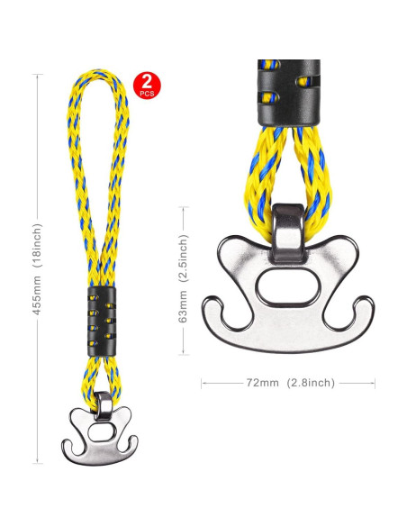 Arnés de Remolque Pesado SELEWARE 45.72 cm Amarillo 2 Paquete