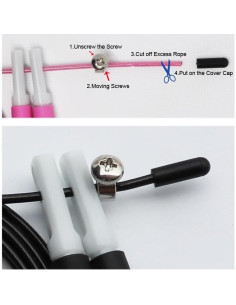 Mangos de Cuerda de Salto SquEqu - 2 Pares Ajustables 2