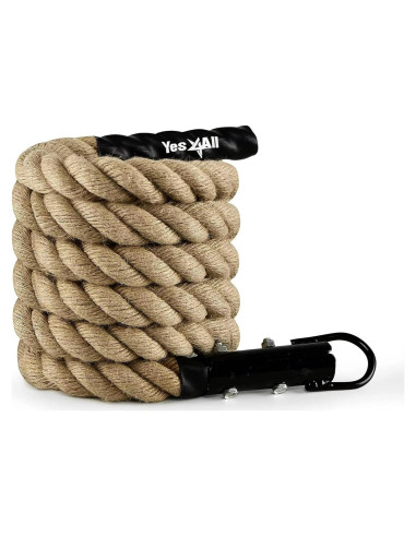 Cuerda de Escalada Yes4All 3.05m Yute para Fitness y Entrenamiento