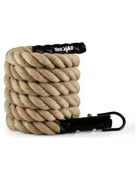 Cuerda de Escalada Yes4All 3.05m Yute para Fitness y Entrenamiento
