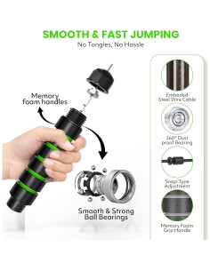 Cuerda de Saltar Ajustable Genérico 279.4 cm con Mango Ergonómico 2