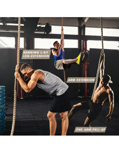 Cuerda de Escalada Yes4All 3.05m Yute para Fitness y Entrenamiento