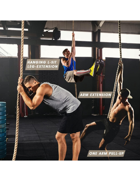 Cuerda de Escalada Yes4All 3.05m Yute para Fitness y Entrenamiento