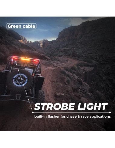 KEMIMOTO Luz LED Trasera UTV 5 Modos 18W Impermeable