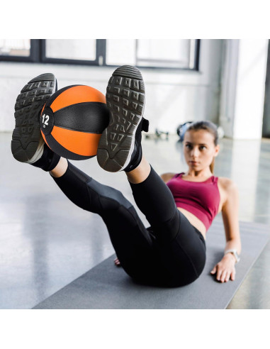 Balón Medicinal F2C 5.44kg Caucho Antideslizante para Fitness