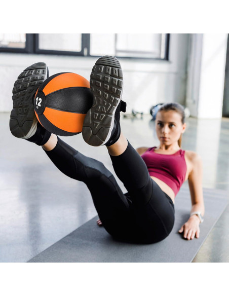Balón Medicinal F2C 5.44kg Caucho Antideslizante para Fitness