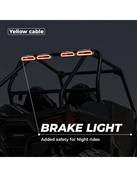 KEMIMOTO Luz LED Trasera UTV 5 Modos 18W Impermeable