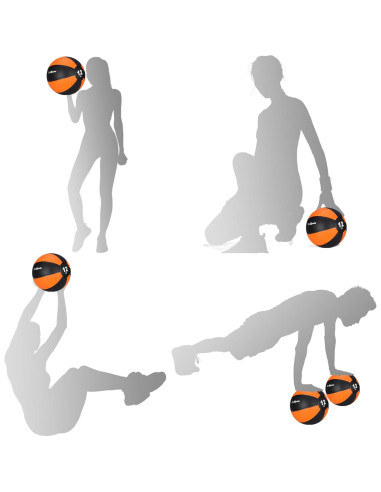 Balón Medicinal F2C 5.44kg Caucho Antideslizante para Fitness