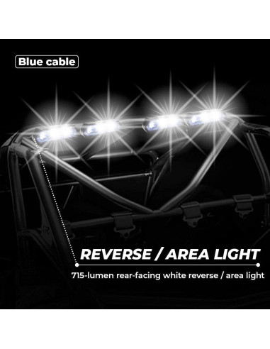 KEMIMOTO Luz LED Trasera UTV 5 Modos 18W Impermeable