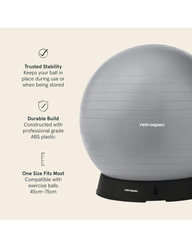 Base para Pelota de Ejercicio Retrospec - Soporte Estable 45-75cm