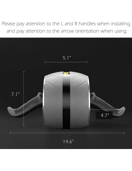 Rueda de Abdominales Dalekana con Resorte y Almohadilla - 37.1 cm